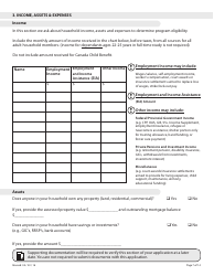 Social Housing Rental Program Application Form - Manitoba, Canada, Page 7