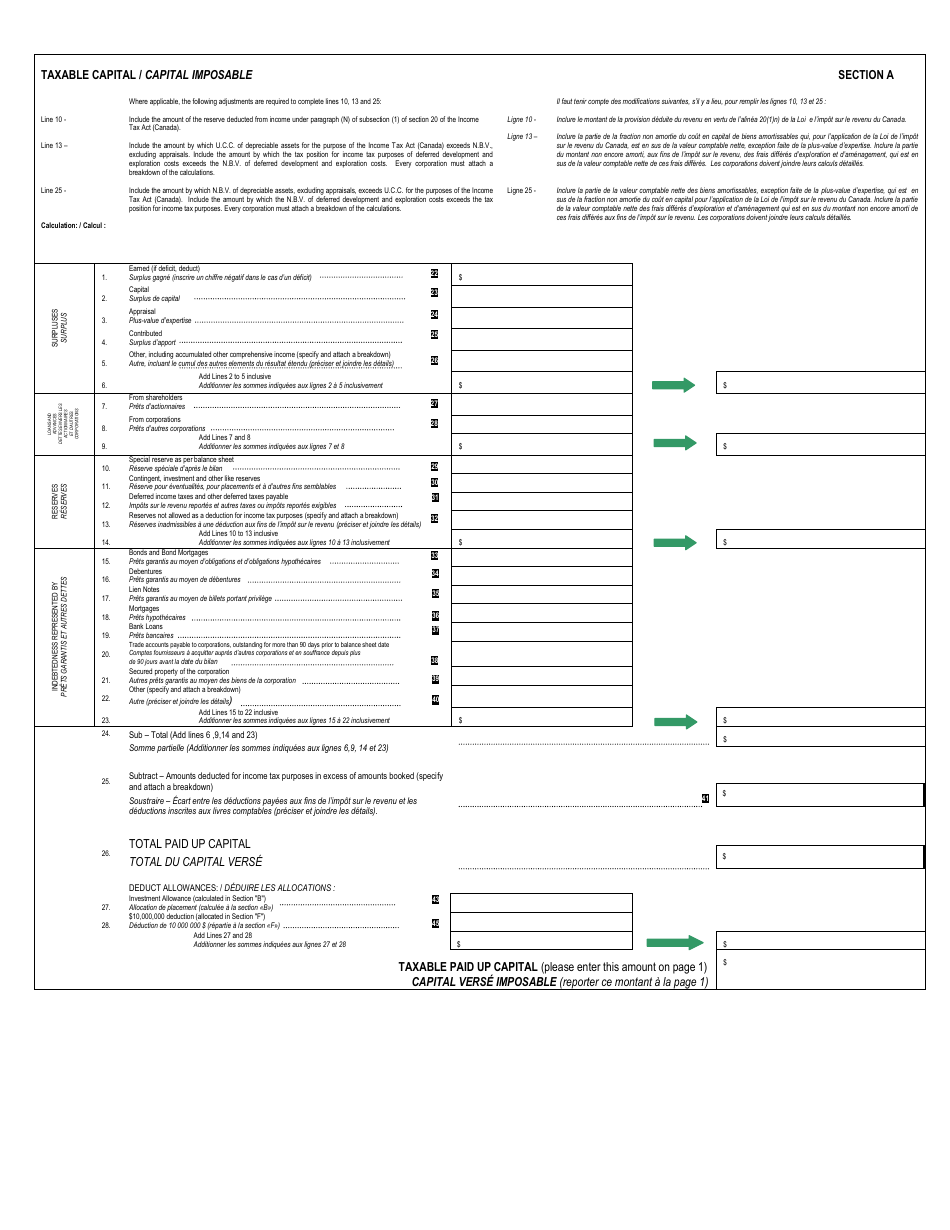 Corporation Capital Tax Return - Crown Corporation (Fiscal Years Ending Prior to May 1, 2017) - Manitoba, Canada (English / French), Page 2