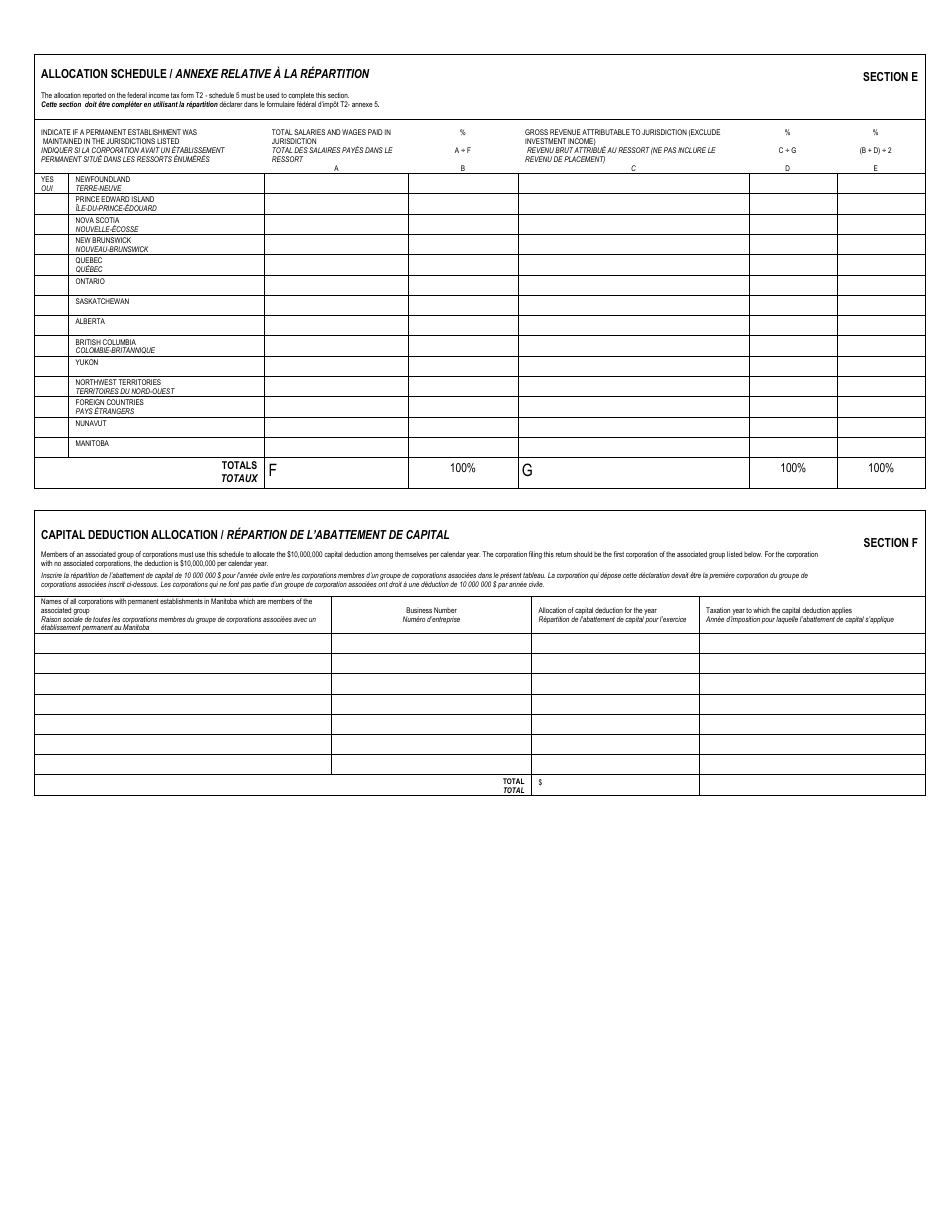 Corporation Capital Tax Return - Crown Corporation (Fiscal Years Ending Prior to May 1, 2017) - Manitoba, Canada (English / French), Page 4