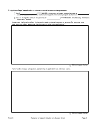 Form K Evidence to Support a Variation of a Support Order - Manitoba, Canada, Page 3