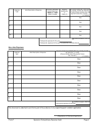 Form F Special or Extraordinary Expense Claim - Manitoba, Canada, Page 2