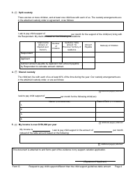 Form G Request to Pay Child Support Different Than Child Support Table Amount - Manitoba, Canada, Page 2