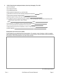 Form J Child Status and Financial Statement - Manitoba, Canada, Page 2
