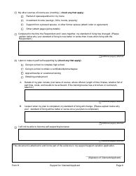 Form H Support for Claimant/Applicant - Manitoba, Canada, Page 6
