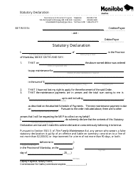 Statutory Declaration - Manitoba, Canada