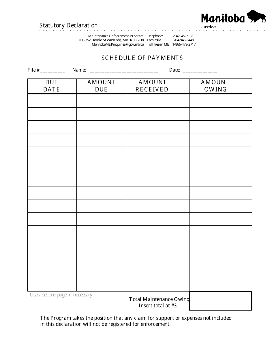 Manitoba Canada Statutory Declaration - Fill Out, Sign Online And 