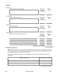 Form I Financial Information - Manitoba, Canada, Page 7