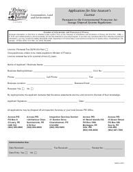 Document preview: Application for Site Assessor's Licence - Prince Edward Island, Canada