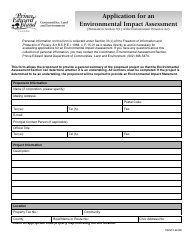Document preview: Application for an Environmental Impact Assessment - Prince Edward Island, Canada