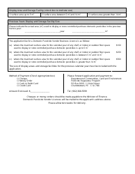Application for Domestic Pesticide Vendor Business Licence - Prince Edward Island, Canada, Page 2