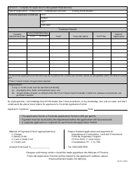 &quot;Application for Pesticide Application Permit&quot; - Prince Edward Island, Canada, Page 4