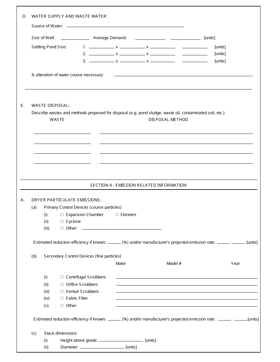 Application for a Permit to Operate an Asphalt Plant - Prince Edward Island, Canada, Page 3