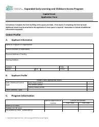 Capital Grant Application Form - Prince Edward Island, Canada