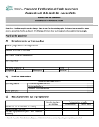 Document preview: Formulaire De Demande Subvention D'immobilisations - Prince Edward Island, Canada (French)