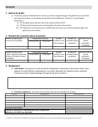 Formulaire De Demande Subvention D&#039;immobilisations - Prince Edward Island, Canada (French), Page 2
