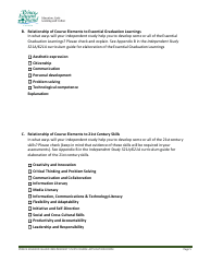 Application for Approval of an Independent Study Course - Prince Edward Island, Canada, Page 5