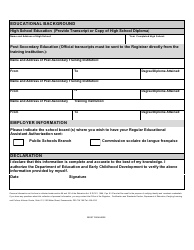Application for Regular Educational Assistant Authorization - Prince Edward Island, Canada, Page 6