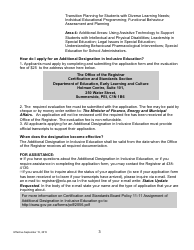 Form AD-INC ED Application for an Additional Designation in Inclusive Education to an Academic Pei Teacher's Certificate - Prince Edward Island, Canada, Page 3