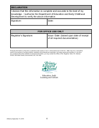 Form AD-INC ED Application for an Additional Designation in Inclusive Education to an Academic Pei Teacher's Certificate - Prince Edward Island, Canada, Page 6