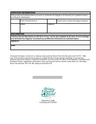 Application to Renew a Pei Teacher&#039;s Certificate - Prince Edward Island, Canada, Page 2