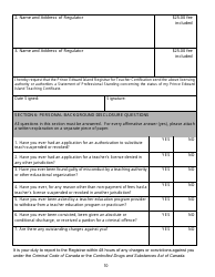 Form TL - PEI - ENG Application for a Teacher&#039;s License - Prince Edward Island, Canada, Page 10