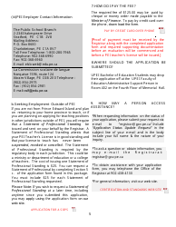 Form TL - PEI - ENG Application for a Teacher&#039;s License - Prince Edward Island, Canada, Page 5