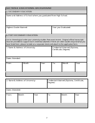 Form TL - PEI - ENG Application for a Teacher&#039;s License - Prince Edward Island, Canada, Page 7