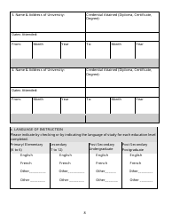 Form TL - PEI - ENG Application for a Teacher&#039;s License - Prince Edward Island, Canada, Page 8