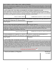 Form TL - PEI - ENG Application for a Teacher&#039;s License - Prince Edward Island, Canada, Page 9