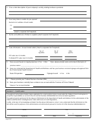 Application for a Tobacco Retail Vendor&#039;s License - Prince Edward Island, Canada, Page 2