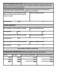 Form TL-CAN-ENG Application for a Teacher&#039;s License - Prince Edward Island, Canada, Page 10