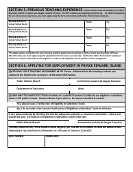 Form TL-CAN-ENG Application for a Teacher&#039;s License - Prince Edward Island, Canada, Page 11