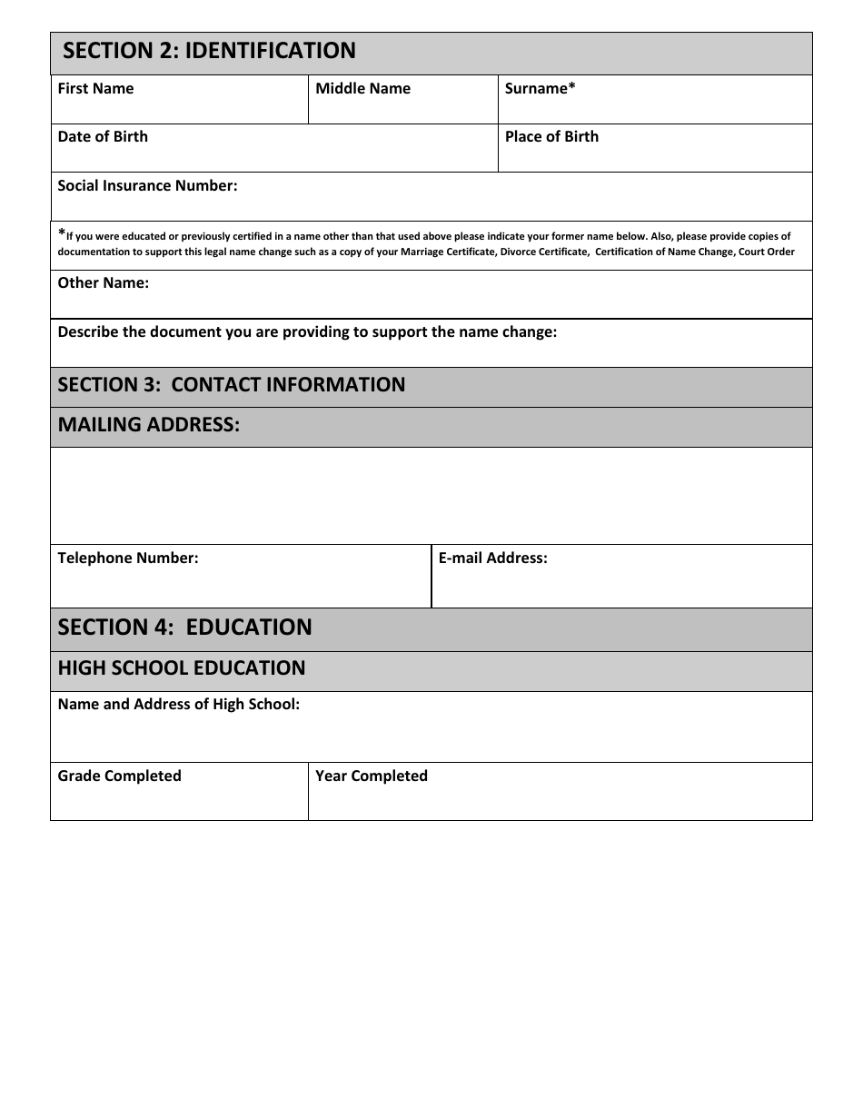 Form TL-CAN-ENG Application for a Teachers License - Prince Edward Island, Canada, Page 9