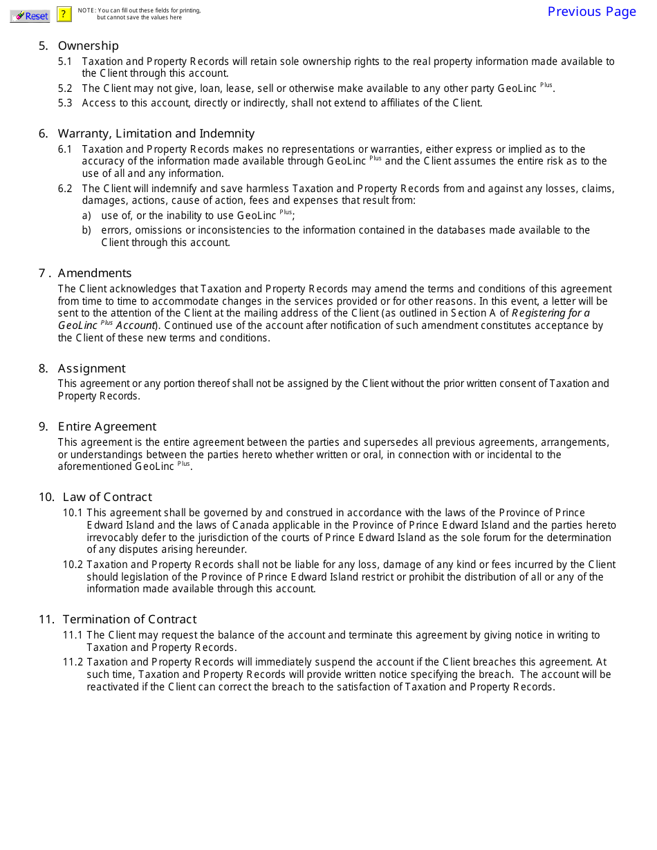 Registering for a Geolinc Plus Account - Prince Edward Island, Canada, Page 6