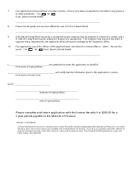 Direct Sellers Vendor&#039;s License Application Form - Prince Edward Island, Canada, Page 2
