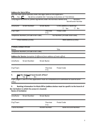 Application for a Payday Lender/Loan Broker License - Prince Edward Island, Canada, Page 2