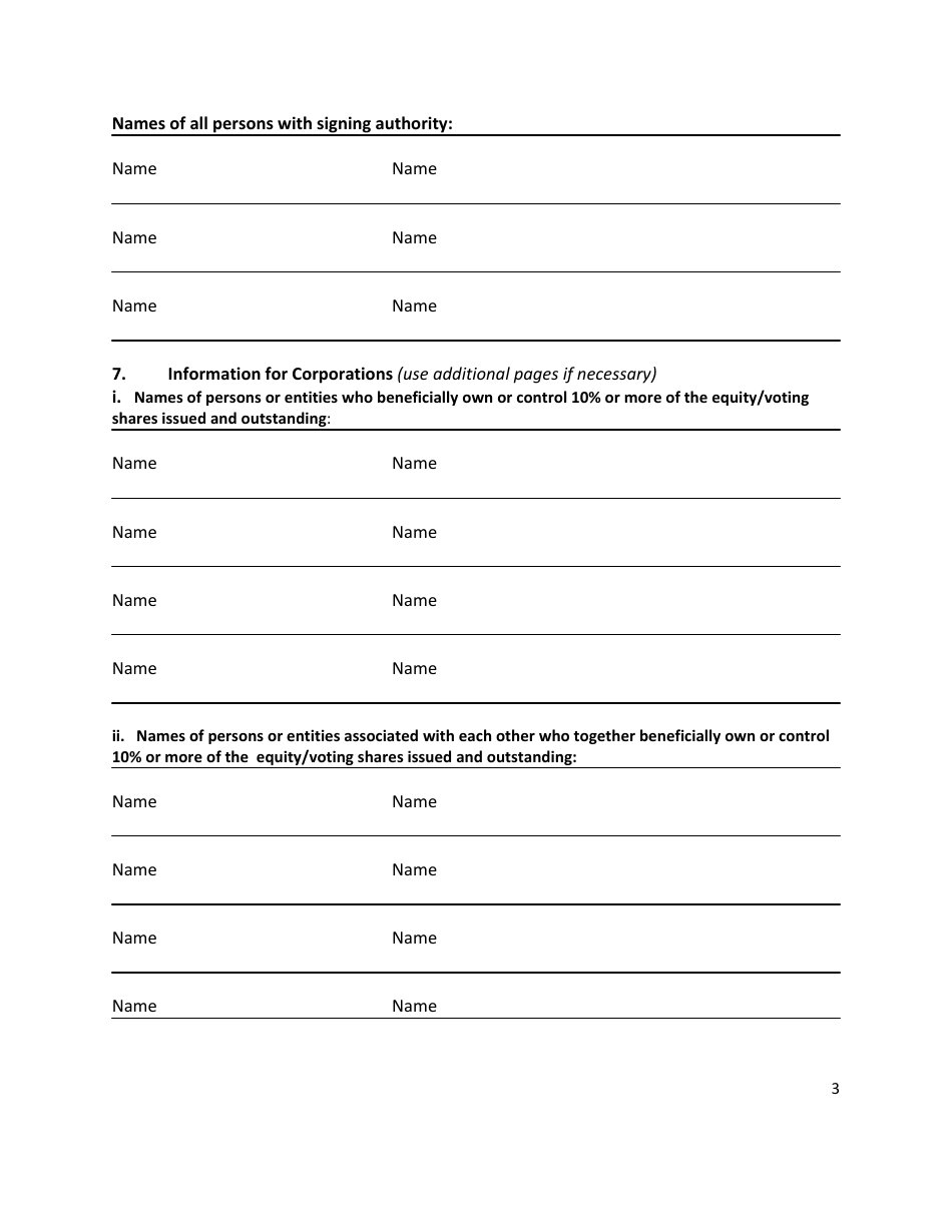 Application for a Payday Lender / Loan Broker License - Prince Edward Island, Canada, Page 3