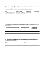 Application for a Payday Lender/Loan Broker License - Prince Edward Island, Canada, Page 4