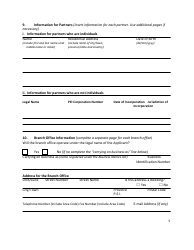 Application for a Payday Lender/Loan Broker License - Prince Edward Island, Canada, Page 5