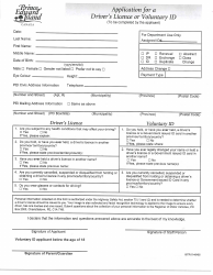 Form 18TR15-48490 Application for a Driver&#039;s License or Voluntary Id - Prince Edward Island, Canada (English/French)