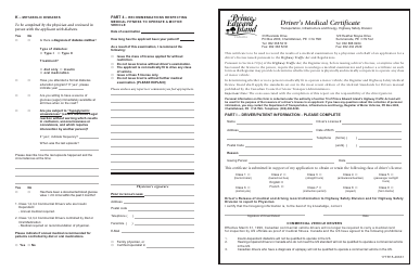 Document preview: Form 17TR15-46631 Drivers Medical Certificate - Prince Edward Island, Canada