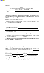 Document preview: Form 1 Application for Certification - Prince Edward Island, Canada