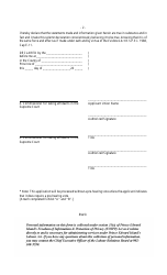 Form 1 Application for Certification - Prince Edward Island, Canada, Page 2