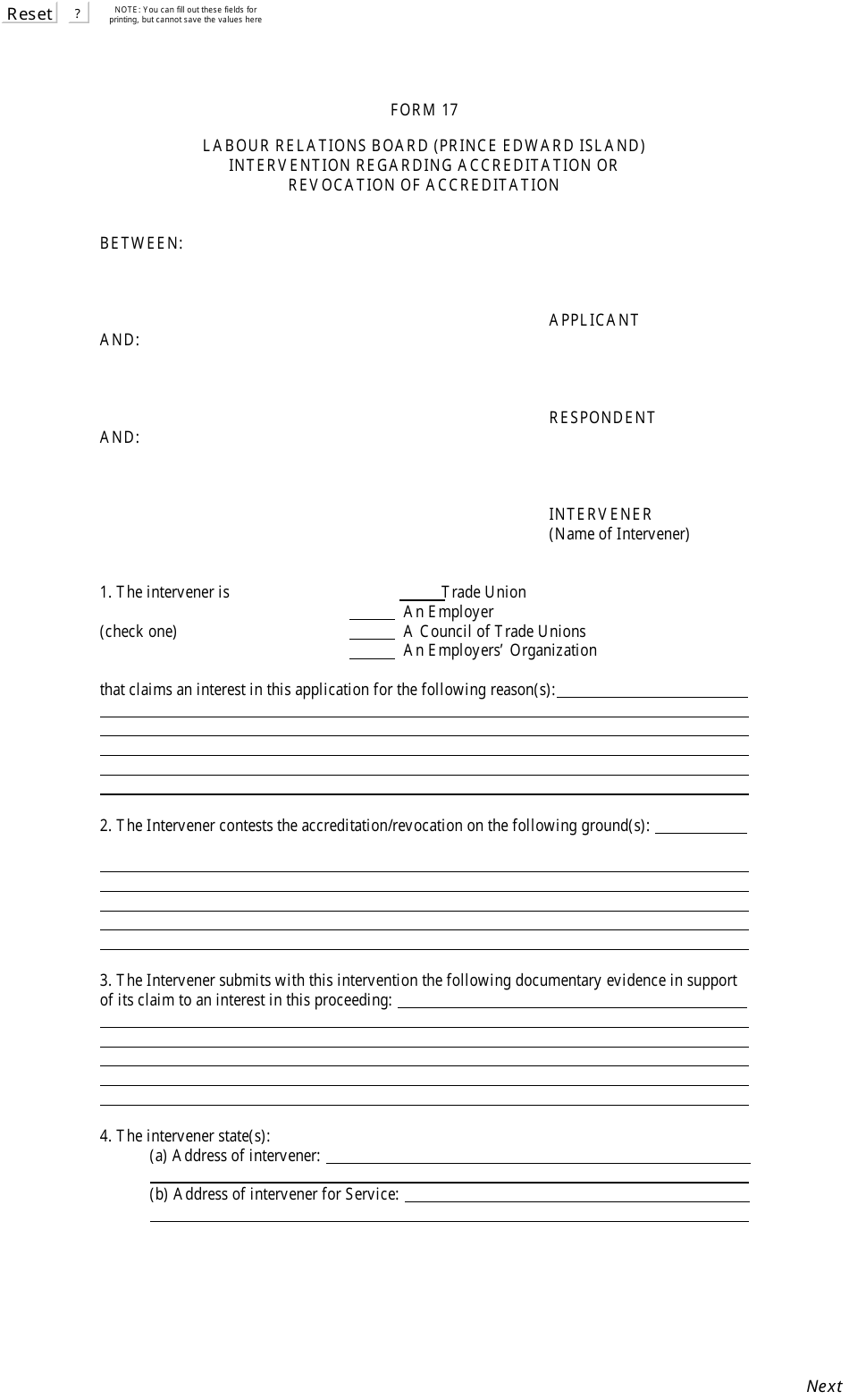 Form 17 Sample Form 17 - Fill Out, Sign Online and Download Fillable PDF, Prince ...