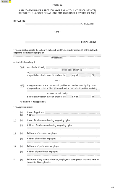 Form 24  Printable Pdf