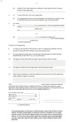 Form 24 Application for Successor Rights Under Section 39 of the Act - Prince Edward Island, Canada, Page 2