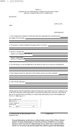 Document preview: Form 11 Unfair Labour Practice Complaint - Prince Edward Island, Canada