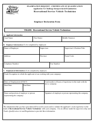 Recreation Service Technician Application to Challenge Interprovincial Examination - Prince Edward Island, Canada, Page 5
