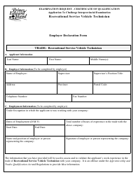 Recreation Service Technician Application to Challenge Interprovincial Examination - Prince Edward Island, Canada, Page 6