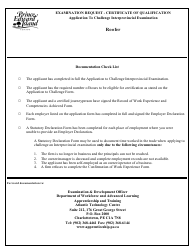 Roofer Application to Challenge Interprovincial Examination - Prince Edward Island, Canada, Page 2